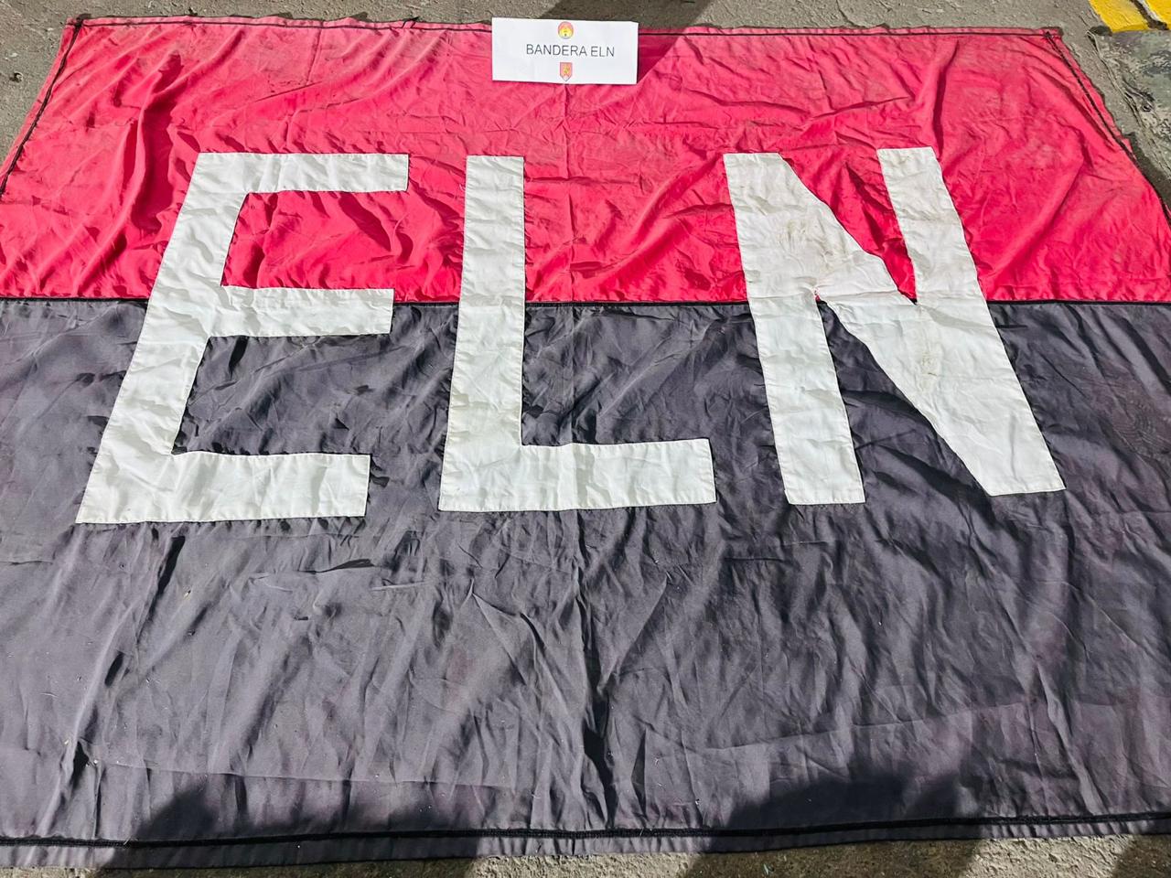 Bandera del ELN. Foto: Suministrada.