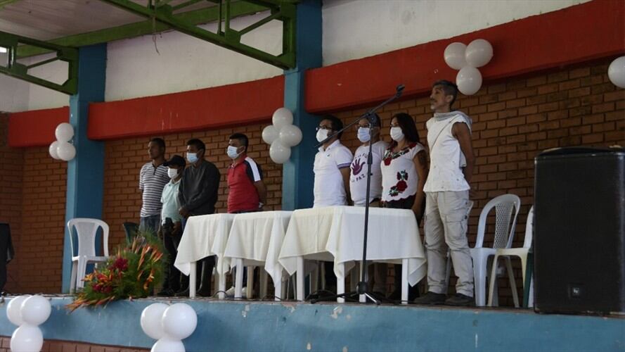 Desmovilizados de las Farc pidieron perdón por la Toma de Ricaurte, ocurrida en 2003. Foto: Cortesía: Desmovilizados Farc