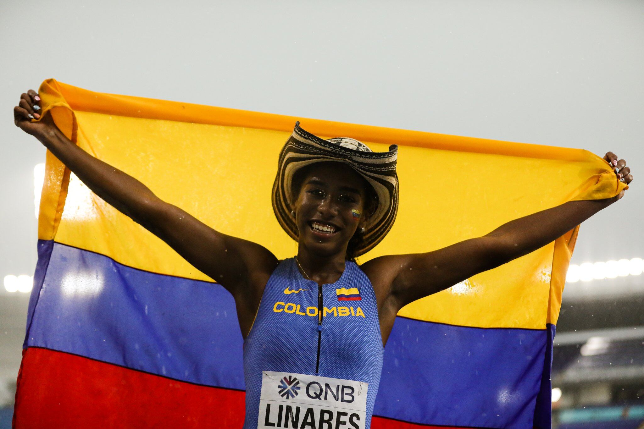 Natalia Linares, la estrella del atletismo colombiano que viene de ganar plata en el Mundial Sub20 de Cali. Foto: @OlimpicoCol