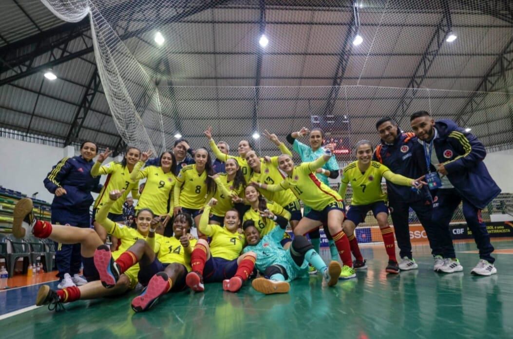 Selección Colombia femenina de futsal. Foto: Ministerio del Deporte y Conmebol