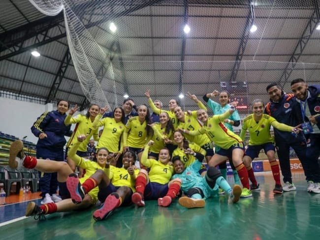 Selección Colombia femenina de futsal. Foto: Ministerio del Deporte y Conmebol