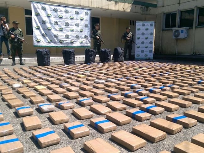 Incautaron en Buenaventura el más grande cargamento de cocaína de 2017. Foto: Policía Nacional