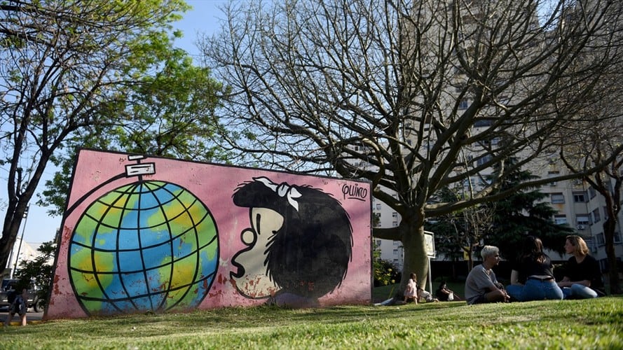 Un mural de Mafalda en Buenos Aires, Argentina. Foto: Agencia Reuters