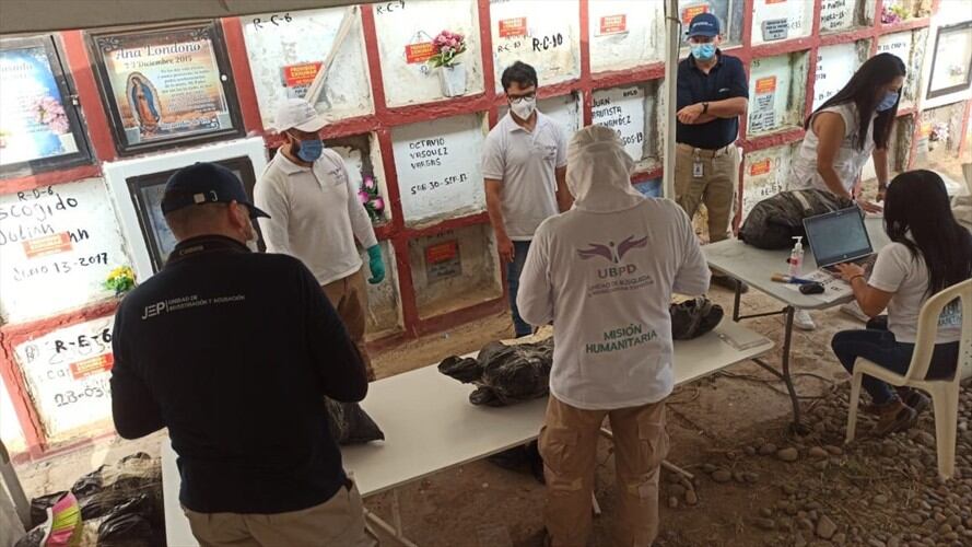 Hallaron 416 cuerpos en bolsas y baldes en Antioquia. Foto: Cortesía: UBPD