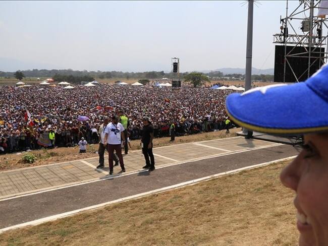 Miles de personas asisten al "Venezuela Aid Live" en la ciudad de Cúcuta, Colombia. Foto: Agencia Anadolu