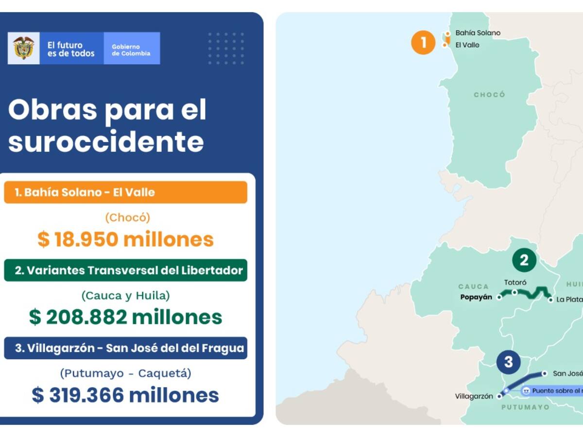 Adjudican millonaria cifra para mejorar la conectividad en Chocó, Cauca y Putumayo