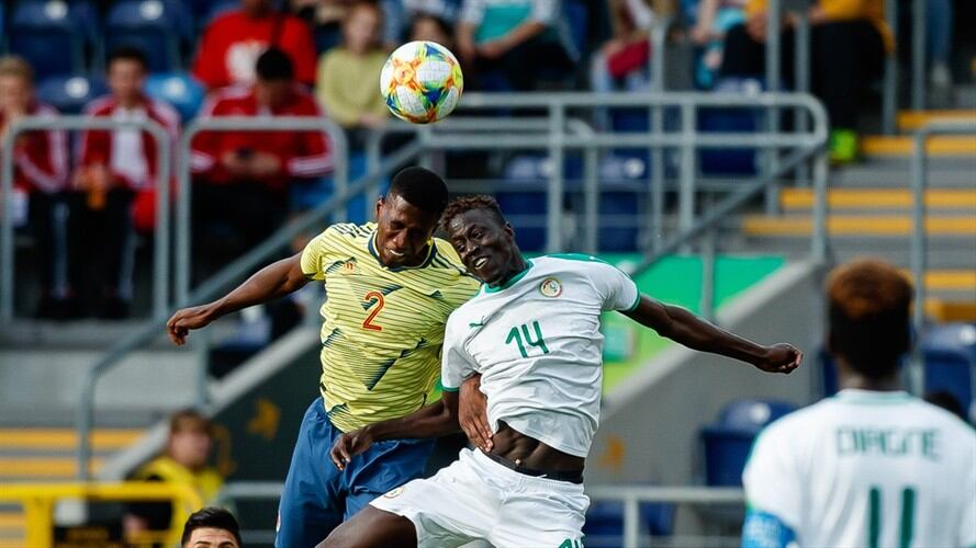 La selección Sub-20 de Colombia, que venía de brillar en el primer partido del Mundial ante la anfitriona Polonia, cayó 2-0 este domingo ante el subcampeón africano Senegal. Foto: Getty Images