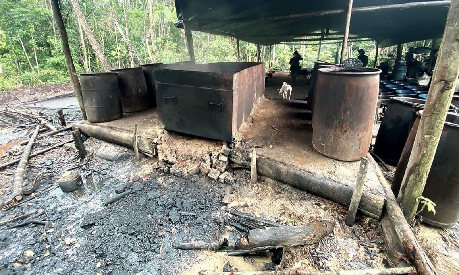 Ejercitó desmanteló laboratorio de coca en Norte de Santander. Foto: Ejército Nacional