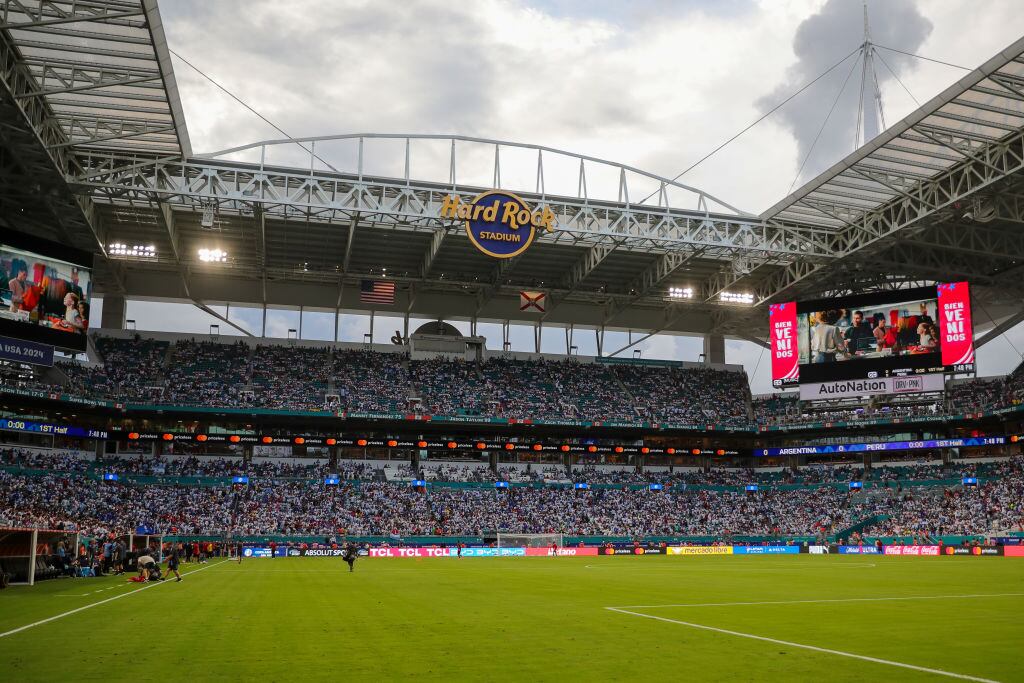 Hard Rock Stadium. (Photo by Chris Arjoon/Getty Images)