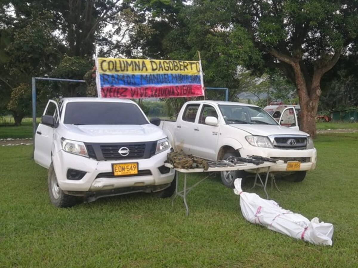 Combates en Corinto, Cauca dejan un disidente de las Farc muerto y otro herido