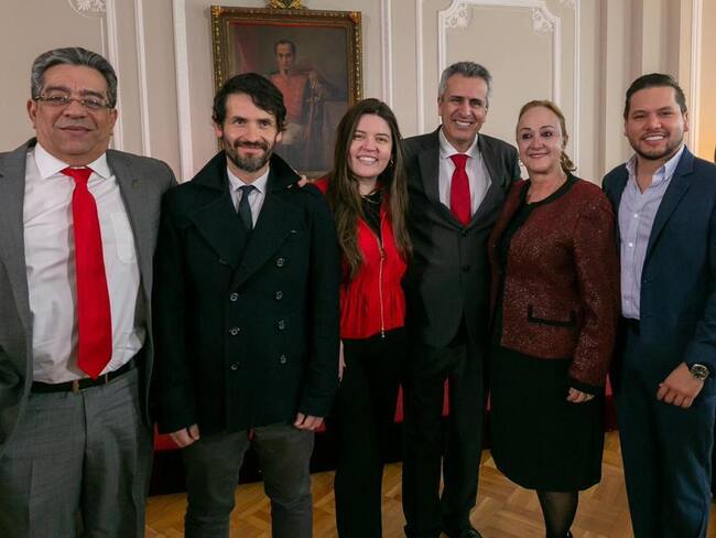 Los congresistas liberales invitados a la posesión de Velasco como MinInterior. Foto: suministrada congresistas liberales.