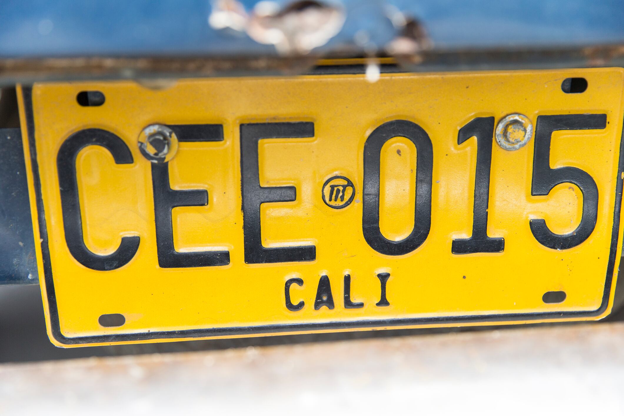 Imagen de referencia de placa de un vehículo. Foto: Getty Images.