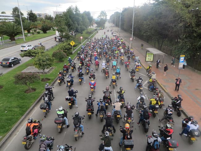 Manifestación motociclistas. Foto: Cortesía.