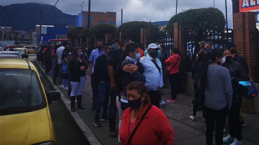 Aglomeraciones en Bogotá. Foto: