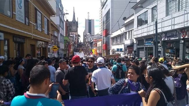 Marchas Manizales. Foto: La W Radio.