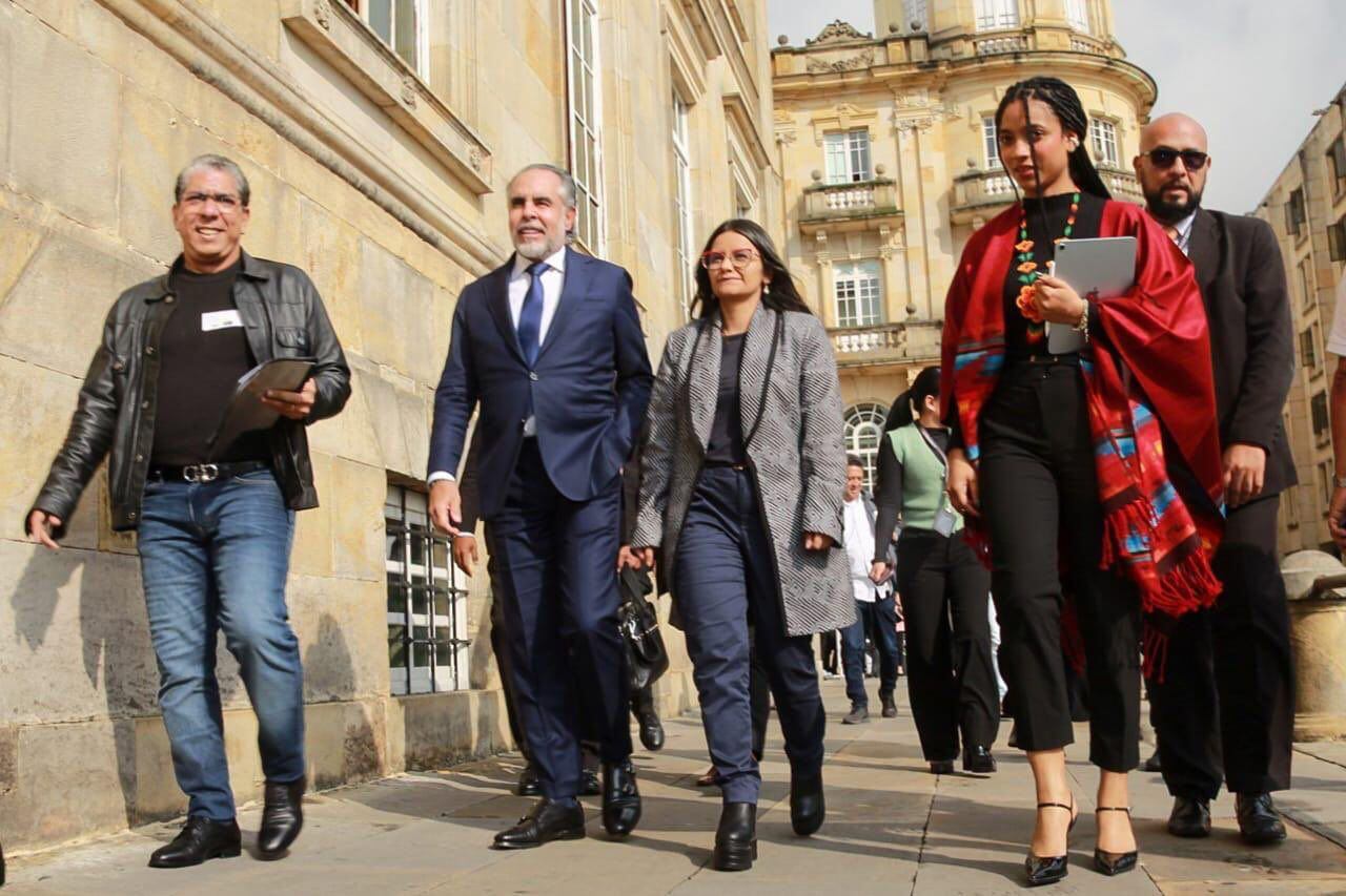 Armando Benedetti llega al Congreso de la República este 25 de febrero de 2025. Foto: Presidencia.