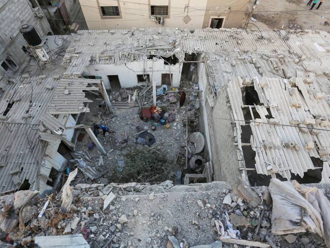 Israel y Gaza conflicto. (Photo by Ashraf Amra/Anadolu via Getty Images)