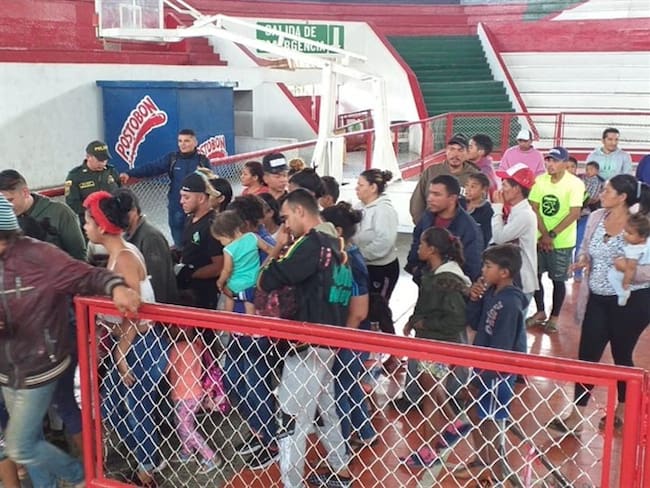 Los venezolanos detenidos fueron trasladados a Tunja para que Migración Colombia tome las decisiones respectivas entorno a si los deporta o no.. Foto: Alcaldía de Sogamoso.