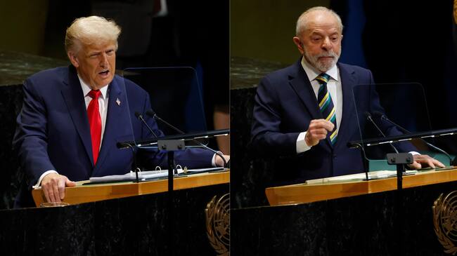 Presidente brasileño, Luiz Inácio Lula da Silva y presidente de Estados Unidos, Donald Trump Foto: Taylor Hill/Getty Images