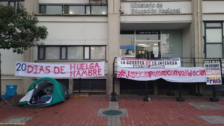 Huelga de hambre . Foto: Juan Pablo Ovalle.