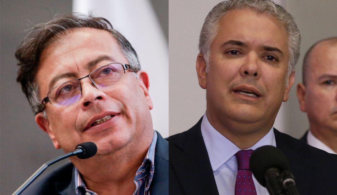 Gustavo Petro e Iván Duque. Fotos: Colprensa.