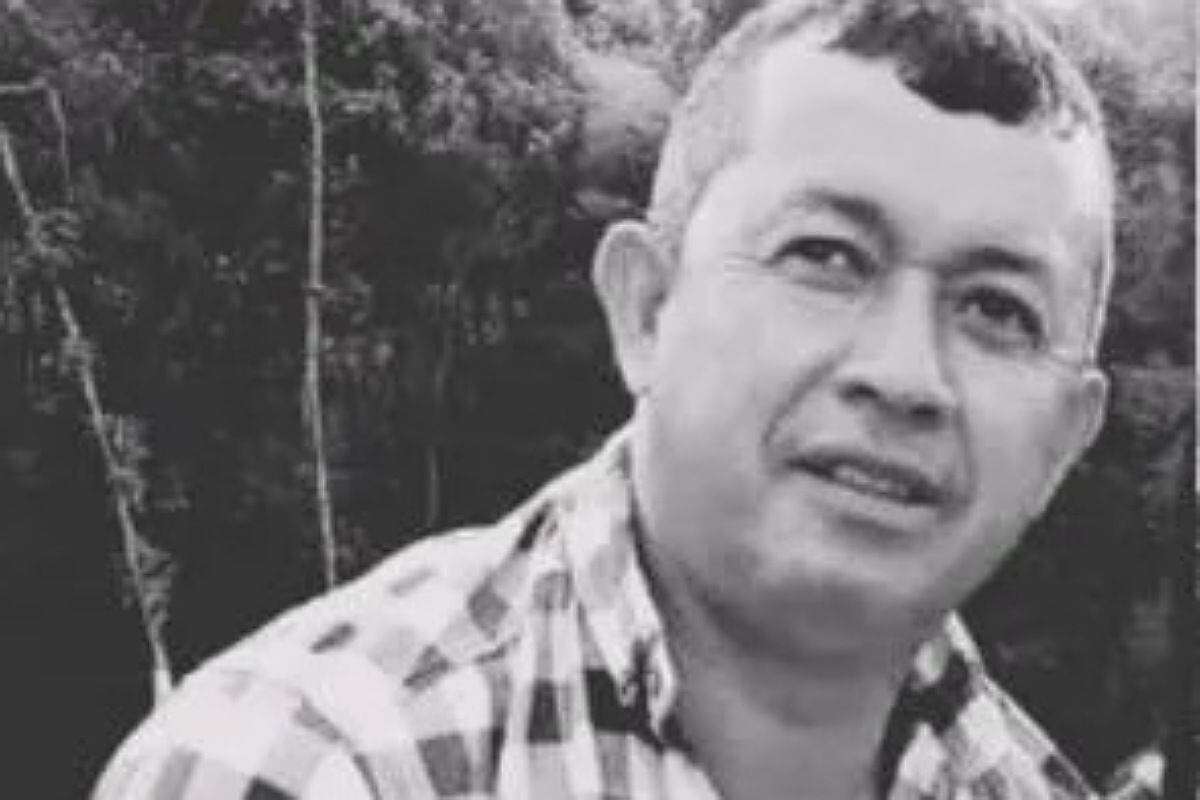 Guido Idelber Gómez, líder social asesinado en el Cauca. Crédito: Red de Apoyo, Cauca.