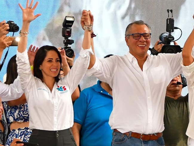 Luisa González y Jorge Glas | Foto: EFE