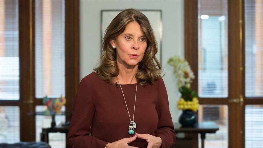 La vicepresidenta Marta Lucía Ramírez anunció que dio negativo en una nueva prueba PCR, lo que significa que ya superó el COVID-19. Foto: Colprensa / PRESIDENCIA