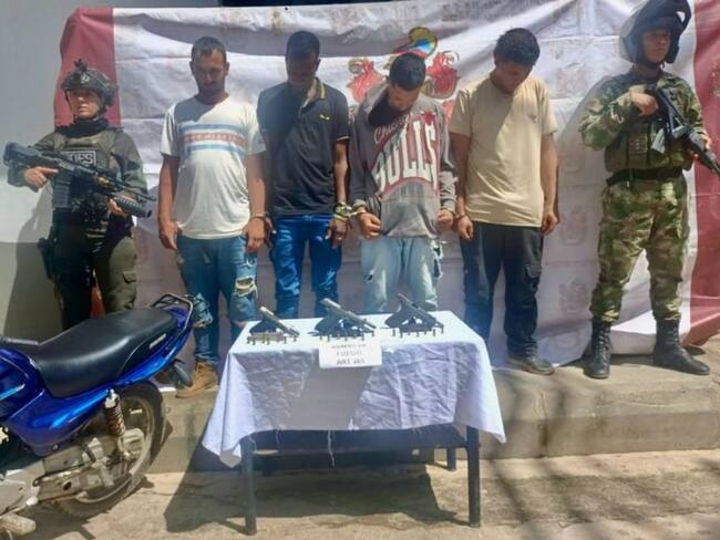 Capturados en Segovia, Antioquia | Foto: Suministrada