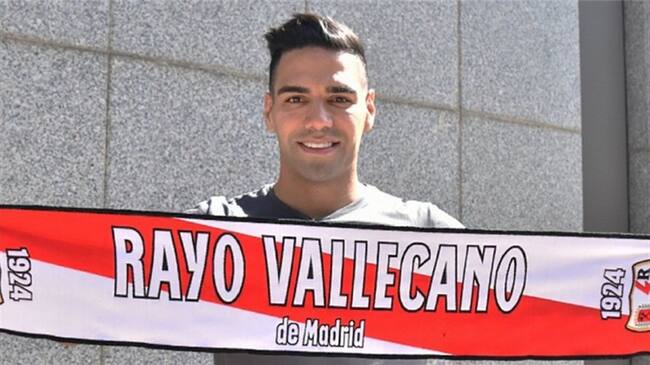 Radamel Falcao García en su presentación con el Rayo Vallecano. Foto: Twitter: @RayoVallecano