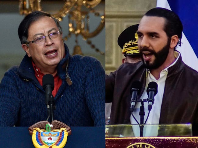 Gustavo Petro y Nayib Bukele. Foto: (Photo by Guillermo Legaria Schweizer/Getty Images) /  (Photo by APHOTOGRAFIA/Getty Images)