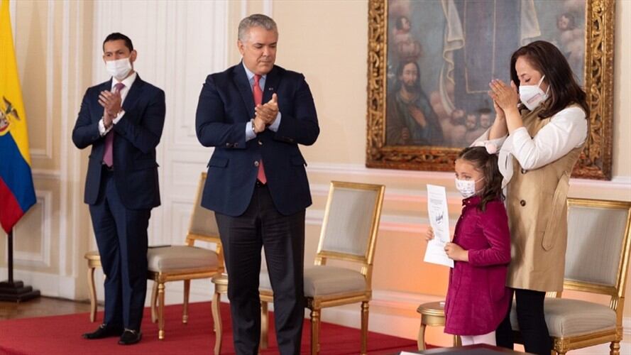 Presidente de Colombia, Iván Duque sancionó Ley Gilma Jiménez . Foto: Presidencia de la República