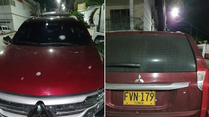 Nelson Arévalo y su esquema de protección resultaron ilesos del atentado.. Foto: Cortesía