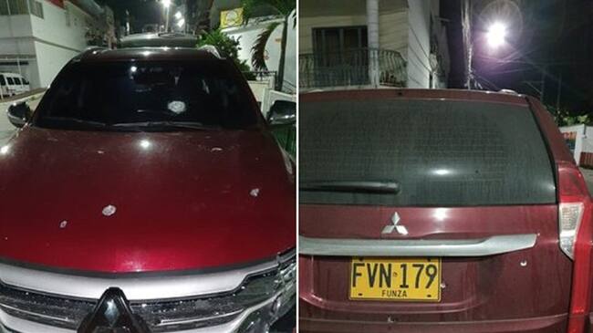 Nelson Arévalo y su esquema de protección resultaron ilesos del atentado.. Foto: Cortesía