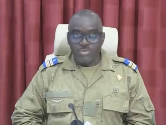 Coronel mayor Amadou Abdramane, portavoz de la junta autodenominada Consejo Nacional de Salvaguardia de la Patria (CNSP). Foto: GettyImages