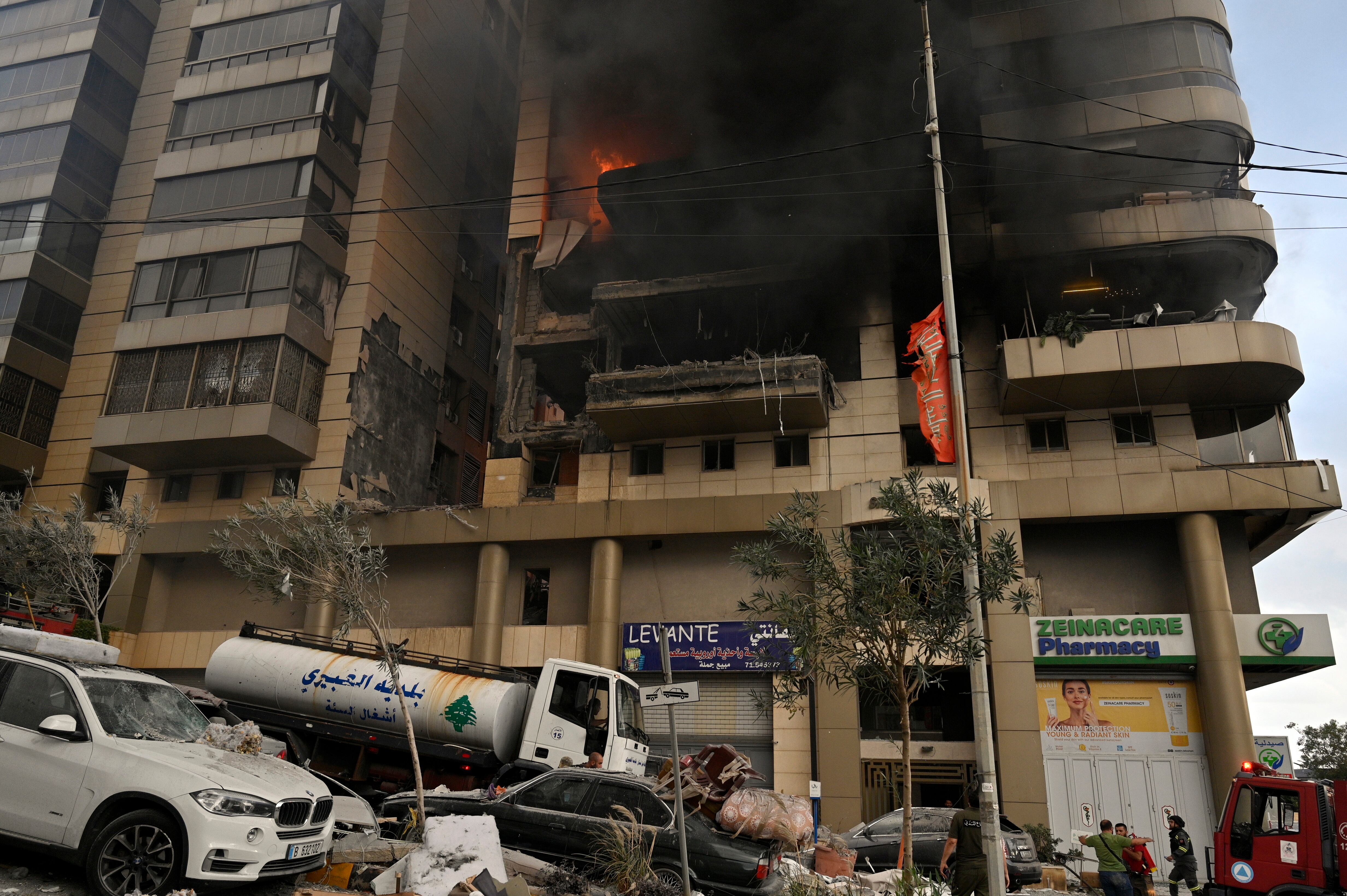 Bombardeos israelíes en Beirut. I Foto: EFE/EPA/WAEL HAMZEH.