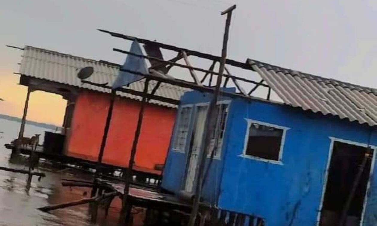 Vendaval en Magdalena. Foto:  Cortesía a Gissell Campo.