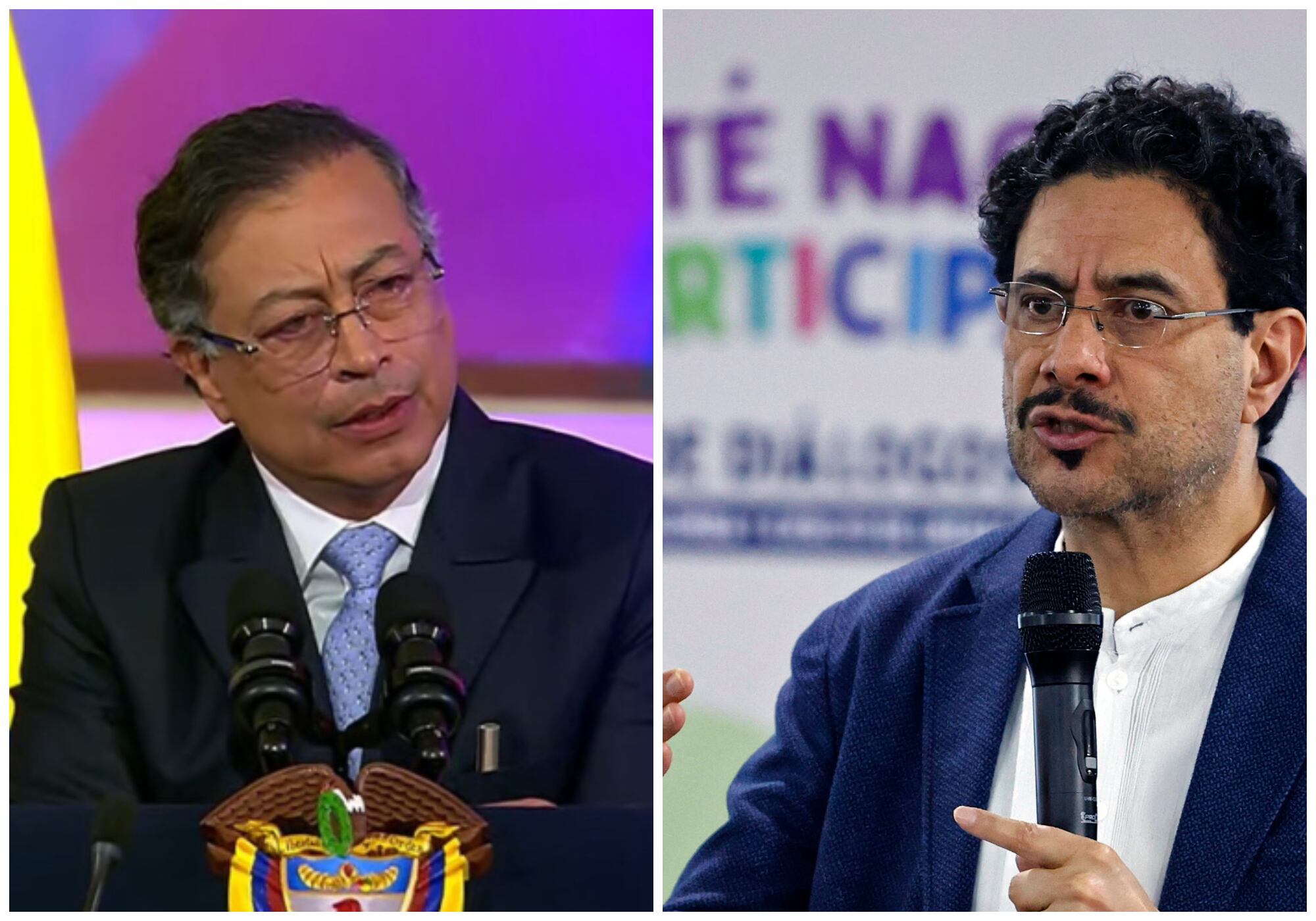 Gustavo Petro, presidente de Colombia, y el senador Iván Cepeda. Foto: Presidencia de Colombia/ EFE.