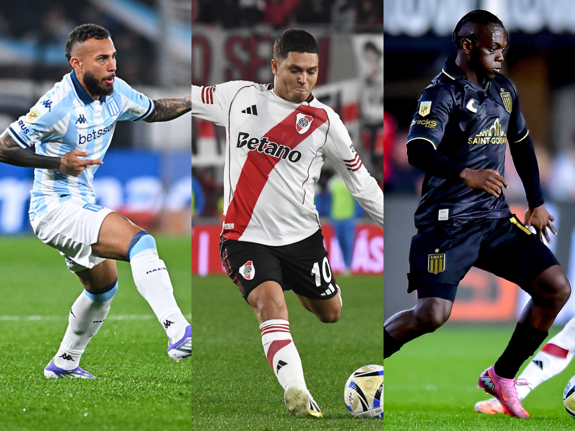 Juan Fernando Quintero, Edwin Cetré y Duván Vergara. Fotos: Getty Images.