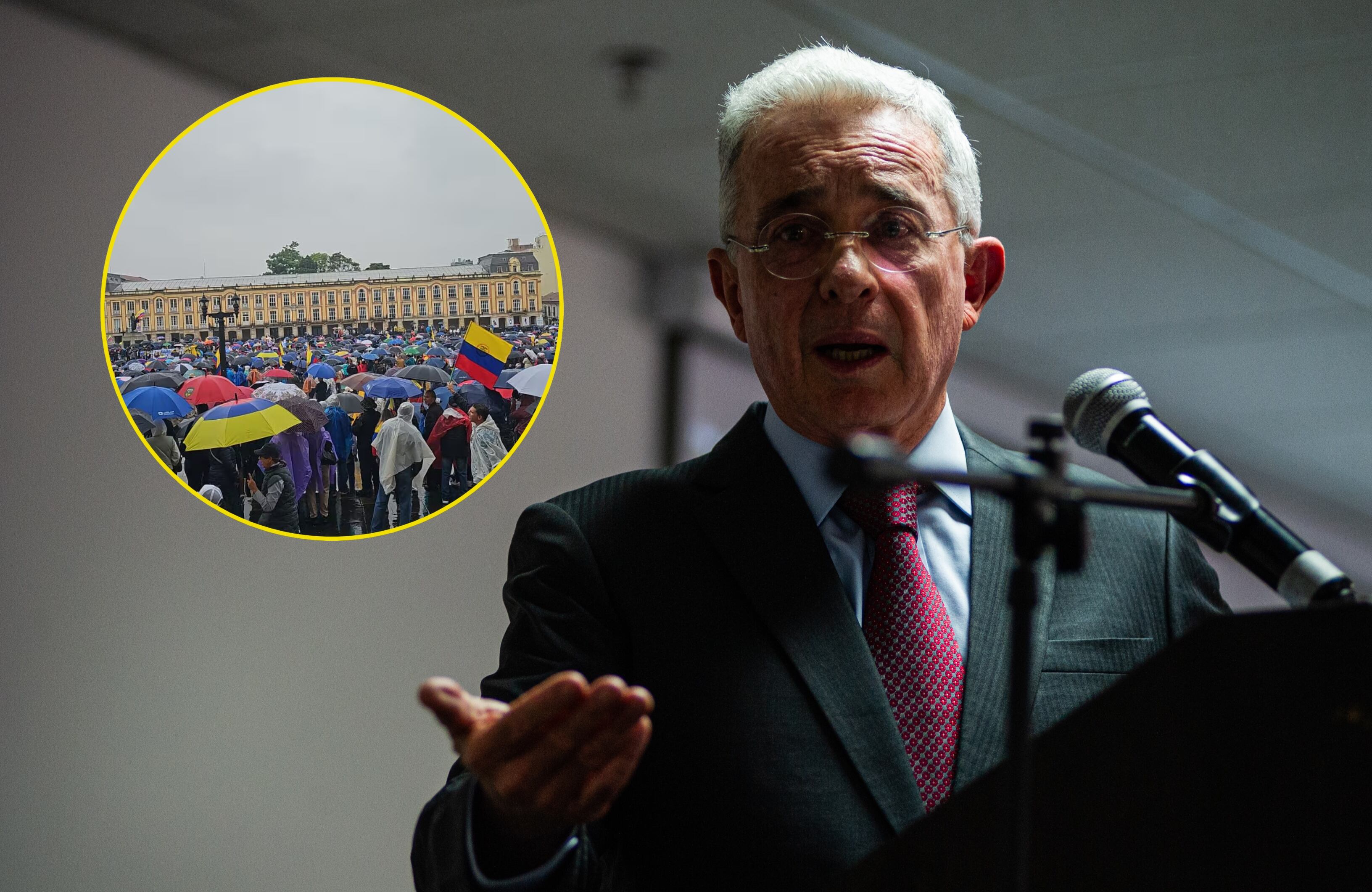 Álvaro Uribe. Foto: Colprensa - Manifestaciones. Foto: WRadio