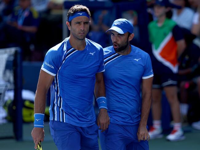 Juan Sebastián Cabal y Robert Farah . (Photo by Elsa/Getty Images)