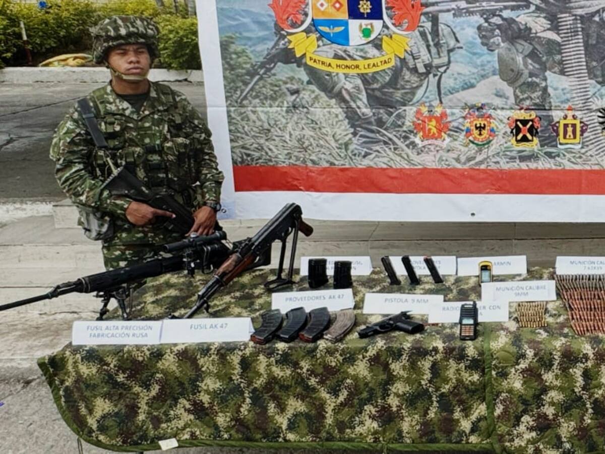 Ejército incautó material de guerra de las disidencias Farc en Bucarasica, Norte de Santander