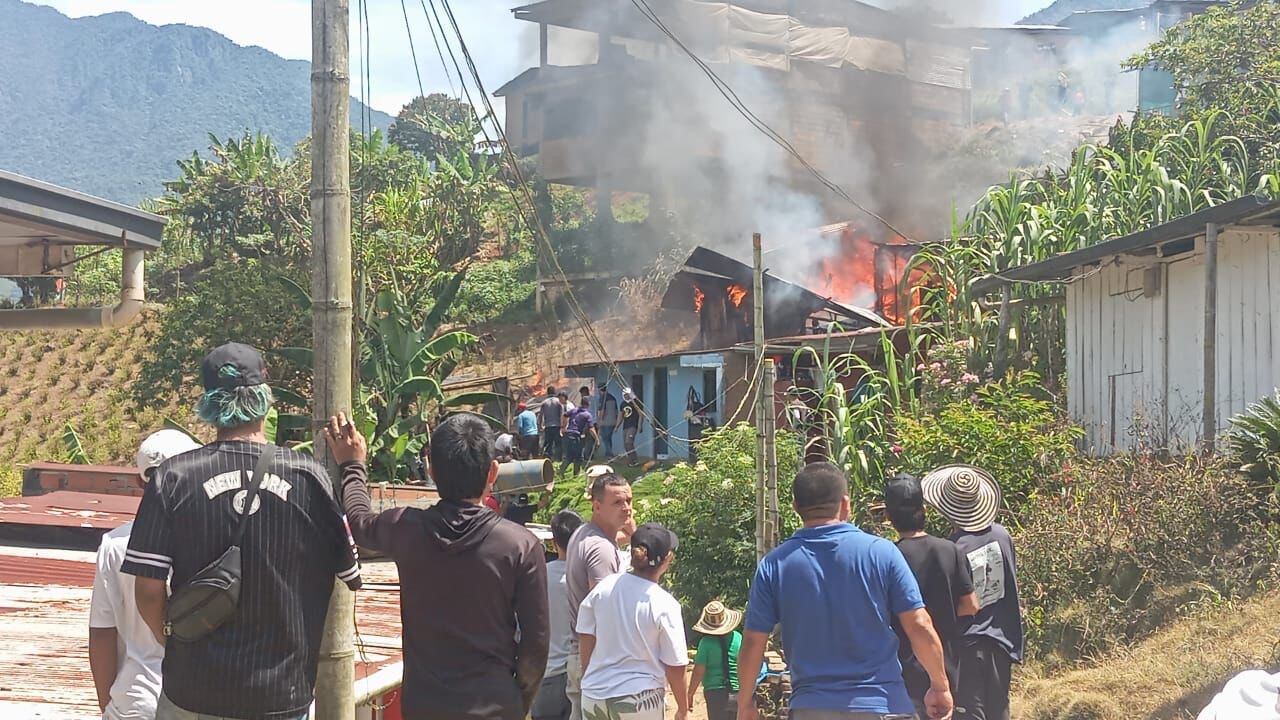 Impacto de explosivo en zona residencial de El Plateado, Cauca. Foto: Red de Apoyo Cauca.