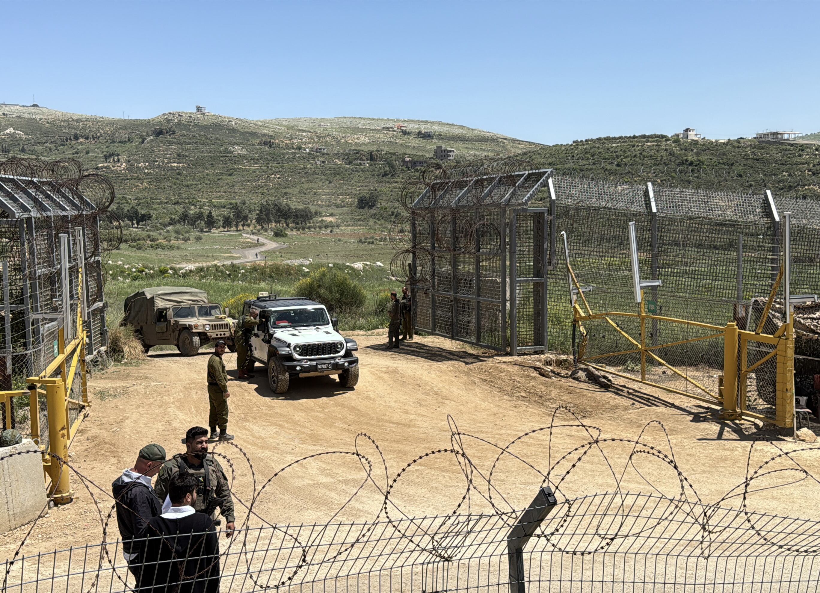 Frontera entre Israel y Siria en el cruce de Golán. FOTO: Samir Abdalhade/Anadolu via Getty Images