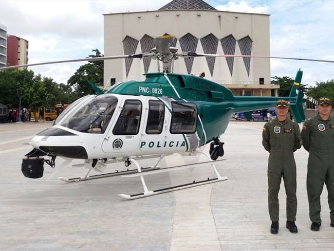 Con helicóptero, Policía de Barranquilla refuerza la vigilancia de la ciudad. Foto: Policía Metropolitana de Barranquilla