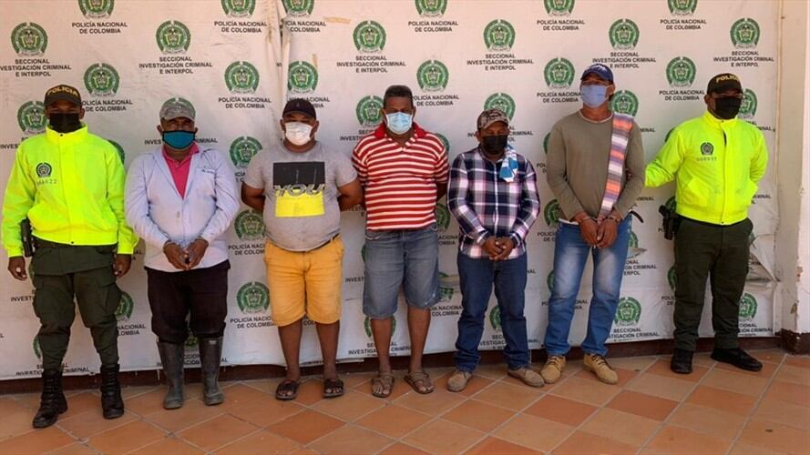Los capturados ya fueron puestos a disposición de la Fiscalía. Foto: Cortesía