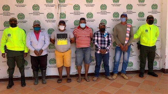 Los capturados ya fueron puestos a disposición de la Fiscalía. Foto: Cortesía