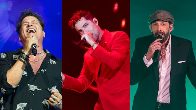 Carlos Vives, David Bisbal y Juan Luis Guerra. Imágenes de Getty Images.
