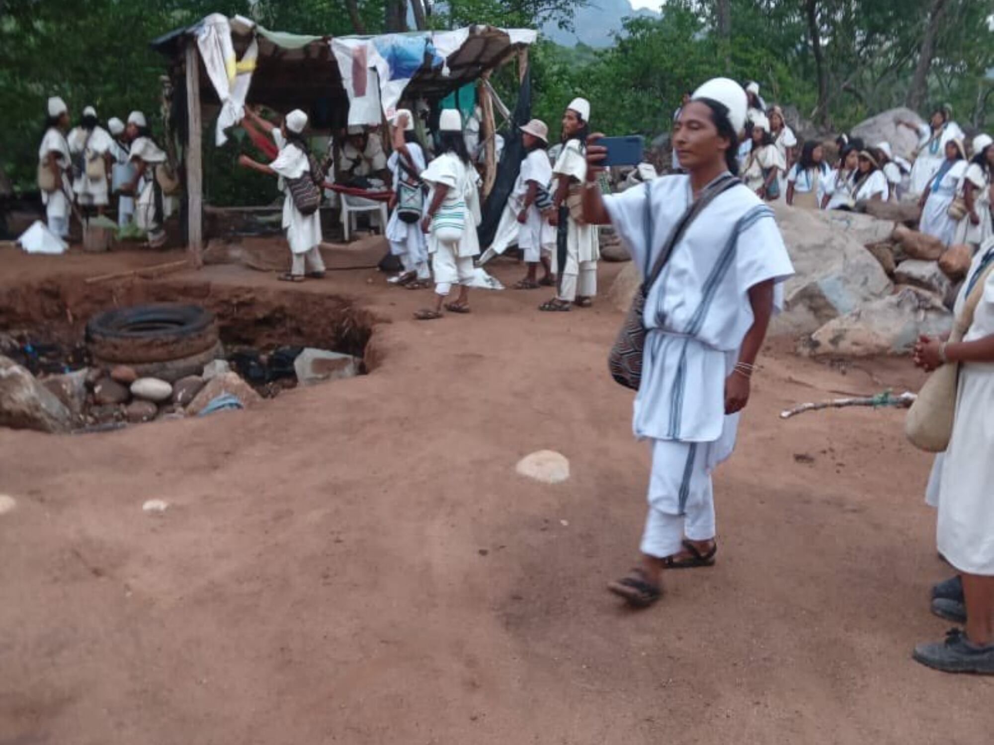 Enfrentamiento entre pueblos Arhuaco y Kankuamo. Foto: @cabildokankuamo