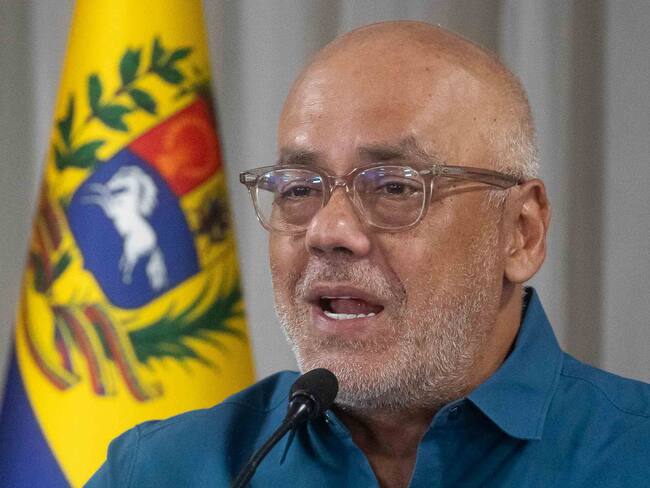 El presidente del Parlamento venezolano y jefe de campaña del chavismo, Jorge Rodríguez. EFE/ Ronald Peña